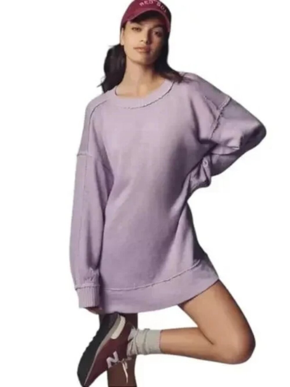 Anthropologie Pilcro Oversized Sweatshirt Long Sleeve Crew Neck Tunic Top S & XS